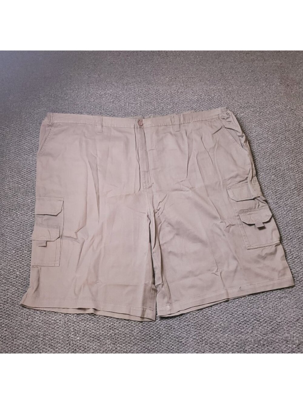 KingSize Cargo Shorts Mens 56 Big Tall Khaki Gray Chino Khaki Elastic Outdoor LL
